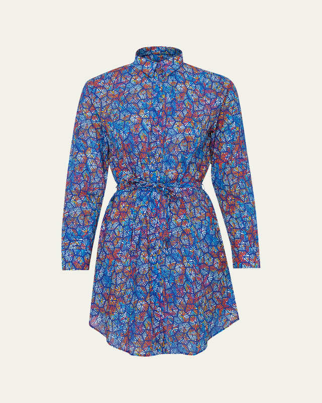 Carapaces Cotton Voile Mini Shirtdress
